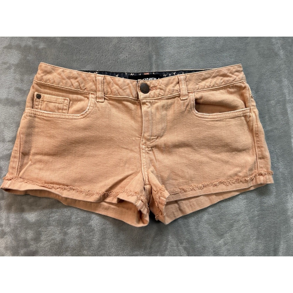 O'niell Women Sz 7 Peach Mini Y2K Shorts Beach Surf Summer Skate Walking Stretch